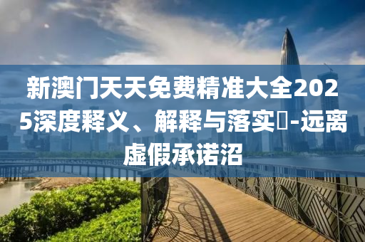 新澳门天天免费精准大全2025深度释义、解释与落实?-远离虚假承诺沼