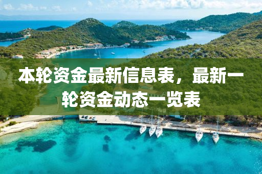 本轮资金最新信息表，最新一轮资金动态一览表