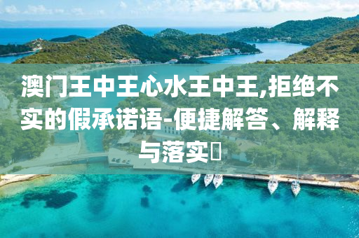 澳门王中王心水王中王,拒绝不实的假承诺语-便捷解答、解释与落实?