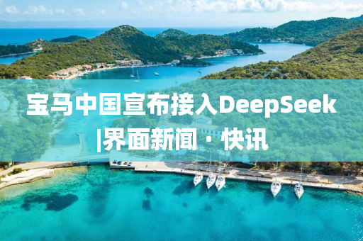 宝马中国宣布接入DeepSeek|界面新闻 · 快讯