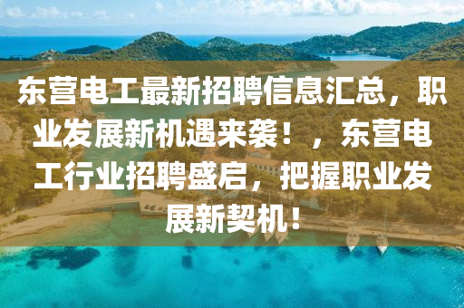 东营电工最新招聘信息汇总，职业发展新机遇来袭！，东营电工行业招聘盛启，把握职业发展新契机！