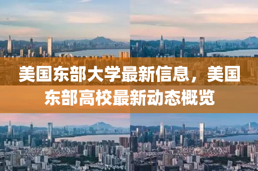 美国东部大学最新信息，美国东部高校最新动态概览