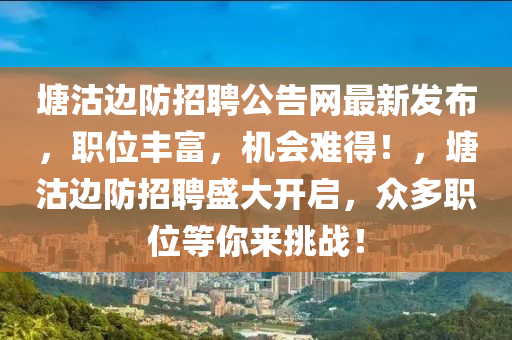 塘沽边防招聘公告网最新发布，职位丰富，机会难得！，塘沽边防招聘盛大开启，众多职位等你来挑战！