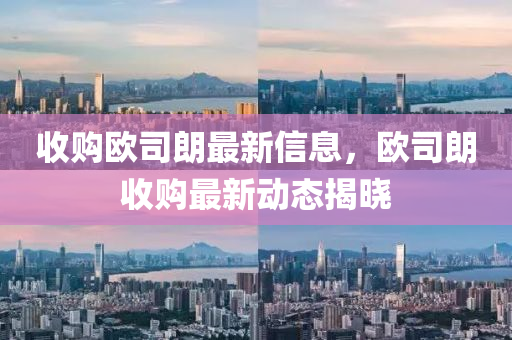 收购欧司朗最新信息，欧司朗收购最新动态揭晓