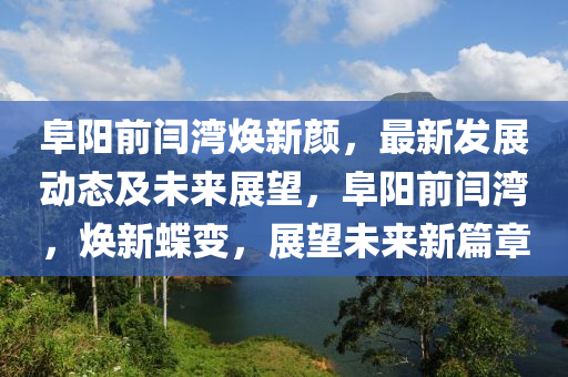 阜阳前闫湾焕新颜，最新发展动态及未来展望，阜阳前闫湾，焕新蝶变，展望未来新篇章