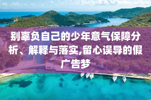 别辜负自己的少年意气保障分析、解释与落实,留心误导的假广告梦