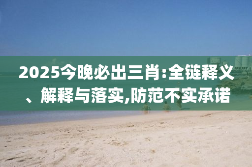 2025今晚必出三肖:全链释义、解释与落实,防范不实承诺