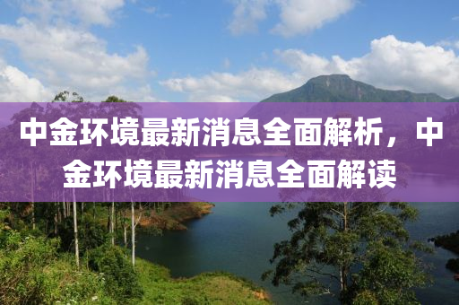 中金环境最新消息全面解析，中金环境最新消息全面解读
