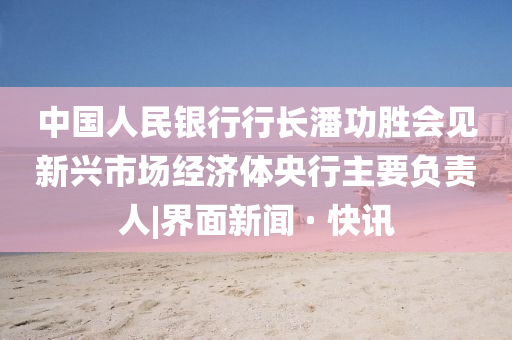 中国人民银行行长潘功胜会见新兴市场经济体央行主要负责人|界面新闻 · 快讯