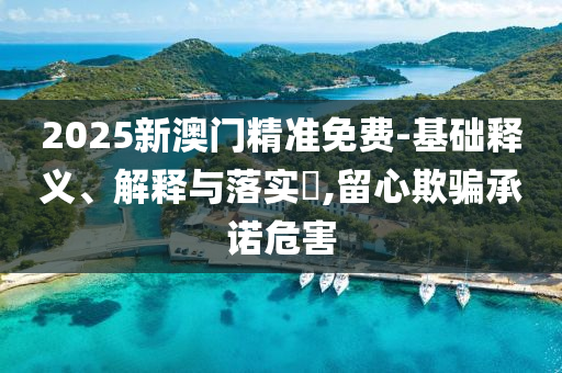 2025新澳门精准免费-基础释义、解释与落实?,留心欺骗承诺危害