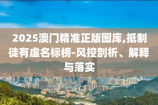 2025澳门精准正版图库,抵制徒有虚名标榜-风控剖析、解释与落实